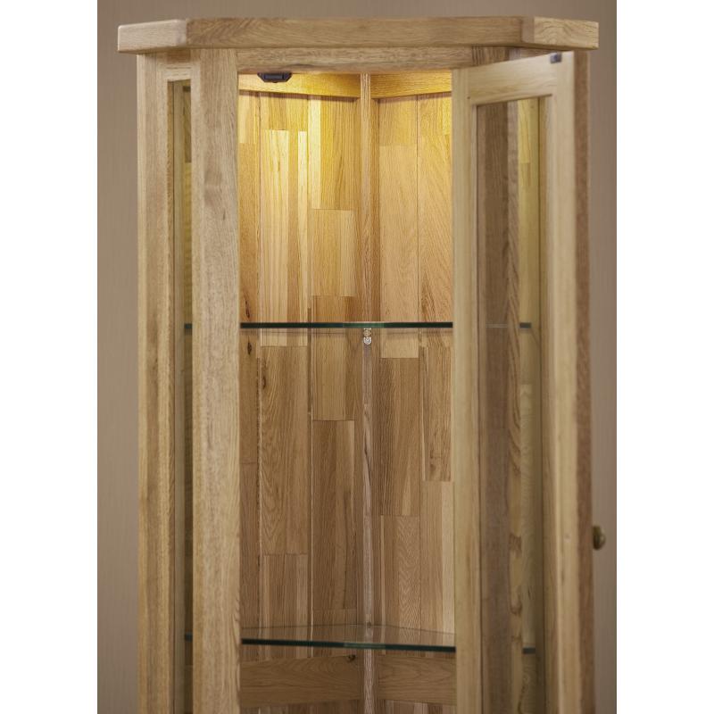 Kingsbury Solid Oak Corner Display Cabinet